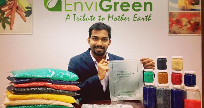EnviGreen,「可食用」购物袋,印度,环保,塑胶袋